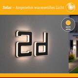 thumbnail of Paulmann Solar LED Hausnummernleuchte inkl. wechselbarer Akku Buchstabe D IP44 3000K 6lm Schwarz 94653