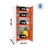 thumbnail of SimonRack Armoire Phytosanitaire Homologuée 1800x800x400, Armoire Produits Chimiques et Pesticides, Gris/Orange - Simonlocker