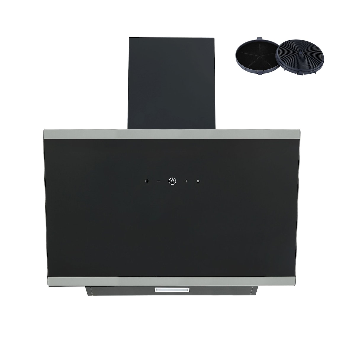 PKM Kopffreihaube KHS20-60H 60cm Glas schwarz A+ Dunstabzugshaube Touch Control