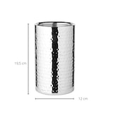 thumbnail of Flaschenkühler Nebraska, Edelstahl gehämmert hochglanzpoliert, doppelwandig, Höhe 20 cm, ø 12 cm