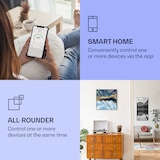 thumbnail of Wonderwall Air Art Smart Infrarotheizung Blauer Marmor 60x60cm 350W Mehrfarbig