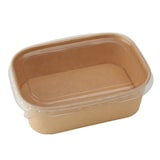 thumbnail of 300 Salatschalen to go aus Pappe rechteck  1000ml mit rPET Deckel