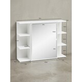 thumbnail of Moderner Hängeschrank mit Spiegel, Weiß, Wasserabweisend - Stauraum für Badezimmerutensilien. 80x20x65 cm | Kadima Design