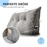 thumbnail of Björn&Schiller Rückenkissen grau 100 cm - Lesekissen für Bett und Sofa Rückenpolster für die Wand groß mit waschbarem Bezug
