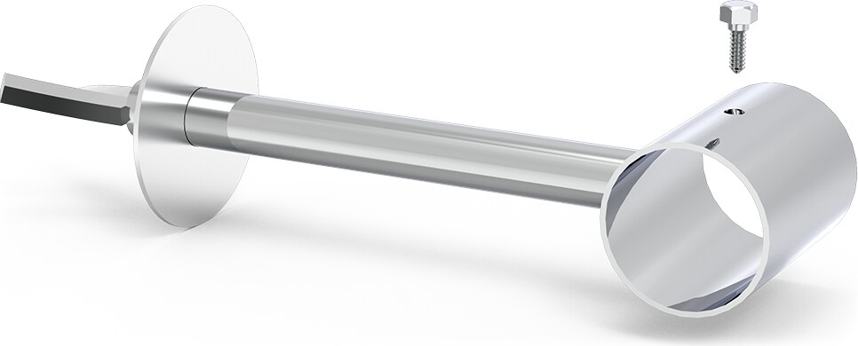 Support droit inox pour tubes a encastrer au mur | METRO