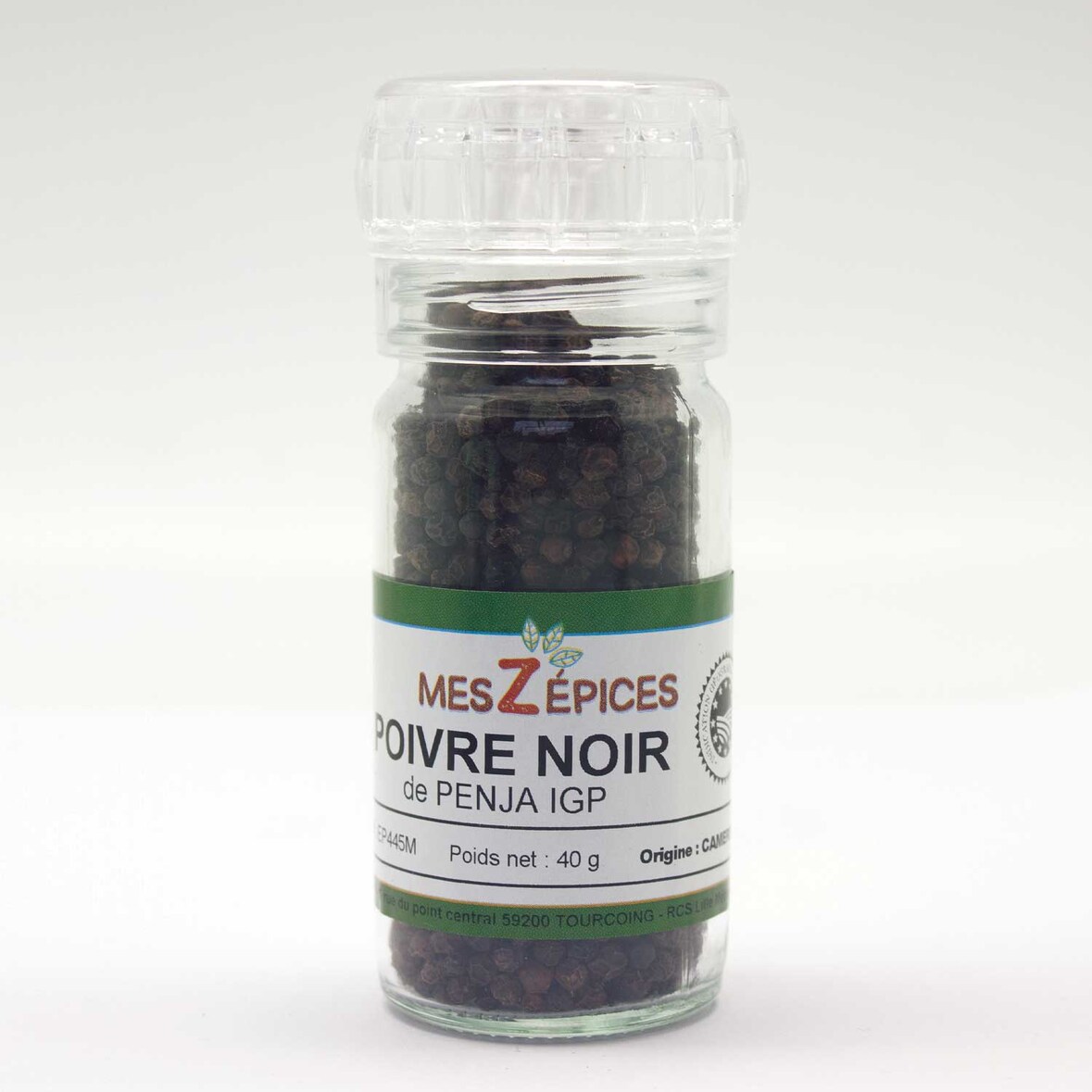 Poivre noir du Penja IGP - Moulin rechargeable 50 g