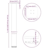 thumbnail of vidaXL Console tafelpoten 4 st 72-74 cm staal zwart