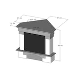 thumbnail of PORTO - Chimenea eléctrica esquinera autoportante - 28' - Pino blanco - 114 x 98 x 89