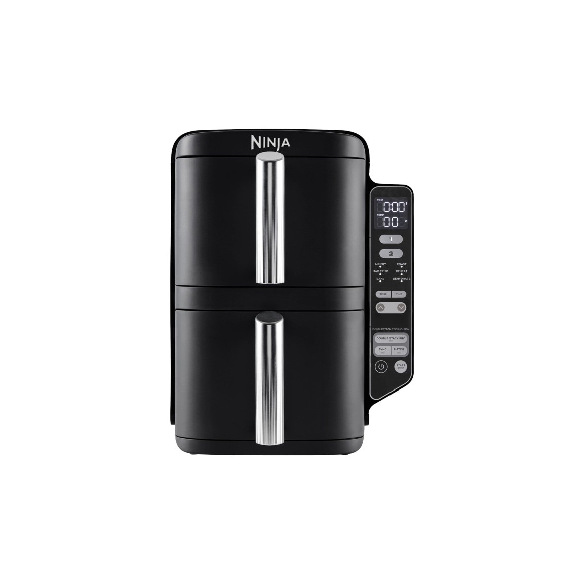 Ninja Double Stack SL300EU Heißluftfritteuse mit 2 Schubladen & 6 Kochmodi