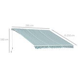 thumbnail of Toldo manual plegable de aluminio 295x250cm toldo manual retráctil ángulo ajustable con manivela para exterior balcón jardín terraza