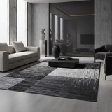 thumbnail of Teppich Waschbar Abstrakt-Karo Modern Strapazierfähig Esszimmer Flur Schwarz 280x370 cm OEKO-TEX Schadstoffgeprüft – INN von Kadima Design