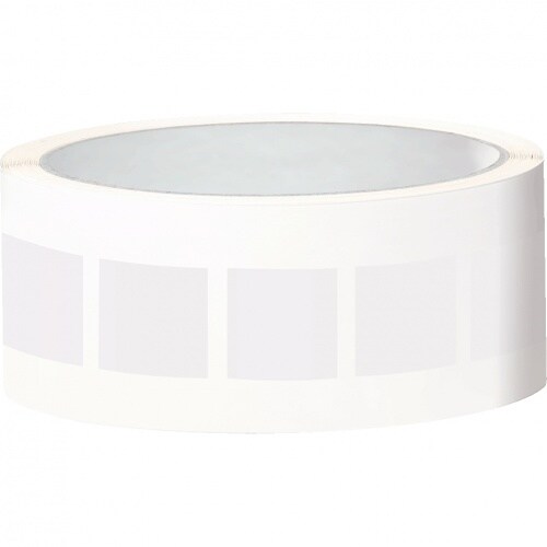 Aufkleber I Etikett, eckig, beschriftbar, weiß, Folie, selbstklebend, 25x25mm, 100/Rolle