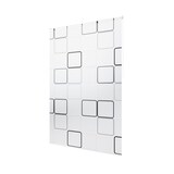 thumbnail of Basic Duschrollo 60x240 cm breit Modell Quadro hellgrau schwarz Duschvorhang