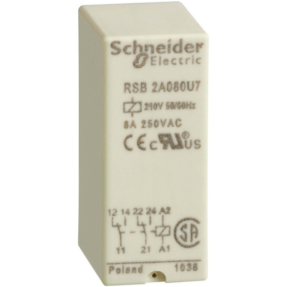 10 Stk. Schneider Electric Steckrelais RSB2A080U7
