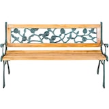 thumbnail of tectake Banco para jardín de madera y hierro fundido Marina 124x52x74cm  marrón - 401424
