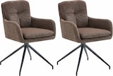 thumbnail of 2er Set Esszimmerstühle Pickett Stoff braun