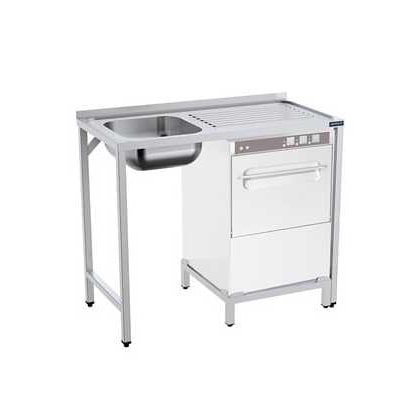 Fregadero Industrial de Acero Inox Hueco Lavavasos y Estante Fondo 500 Distform