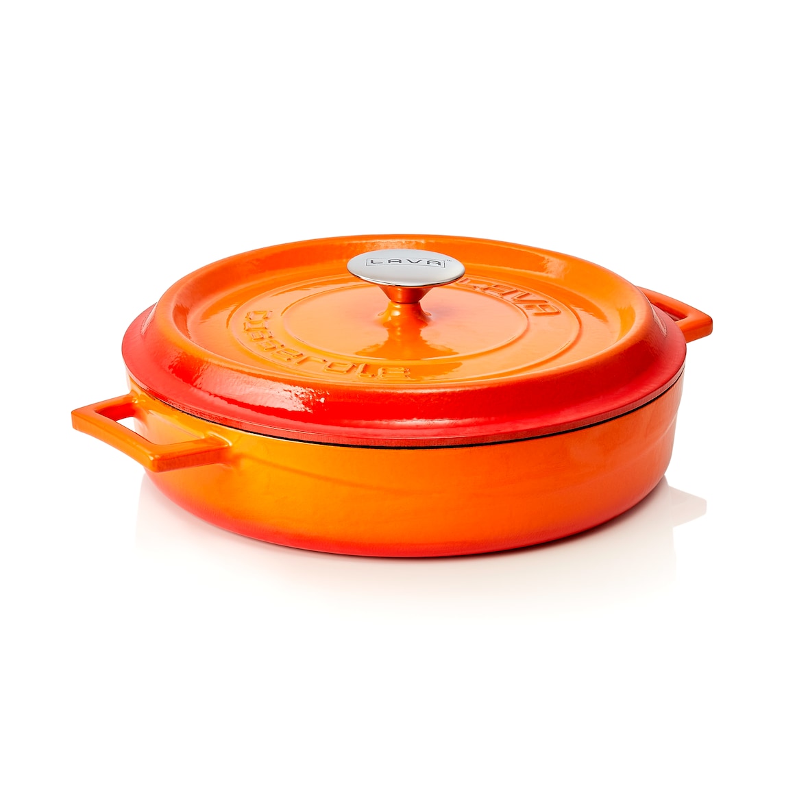 WAS Germany - Bräter Lava, Ø 29 cm, orange, Gusseisen emailliert