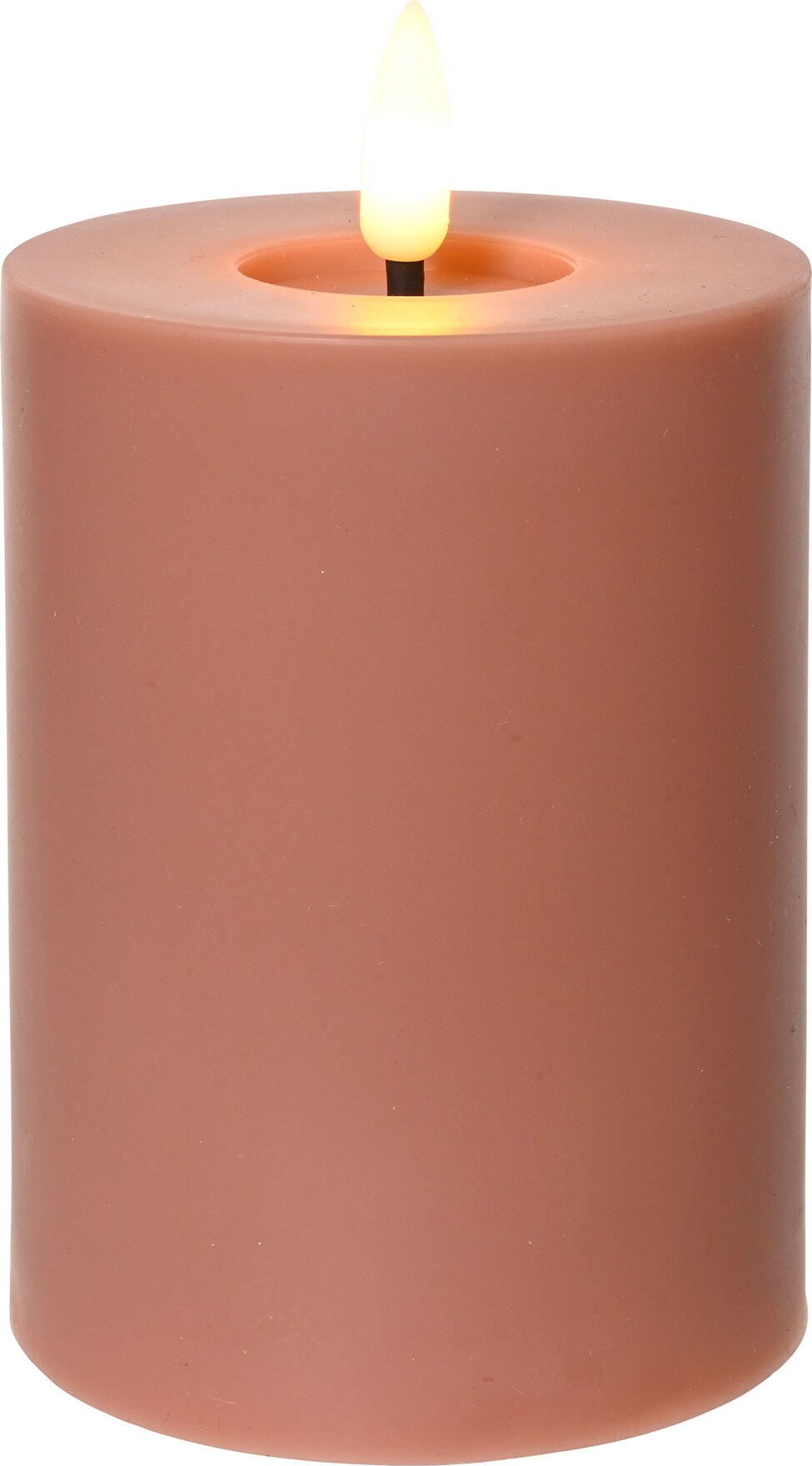 Flammenlose LED Kerze 12cm Timer Outdoorkerze Stumpenkerzen Tischkerzen Warmweiß Dekokerzen Kerzen Timerfunktion Kunstkerze Braun Warm Weiß