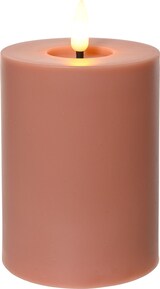 thumbnail of Flammenlose LED Kerze 12cm Timer Outdoorkerze Stumpenkerzen Tischkerzen Warmweiß Dekokerzen Kerzen Timerfunktion Kunstkerze Braun Warm Weiß