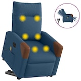 thumbnail of vidaXL Massagesessel mit Aufstehhilfe Elektrisch Blau Stoff