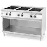 thumbnail of Cucina Induzione 6 zone. 11 livelli di potenza. Filtro grasso smontabile. Potenza totale 25,5 kW. Dimensioni (LxPxH) 120x70x89 cm. Modello 237397