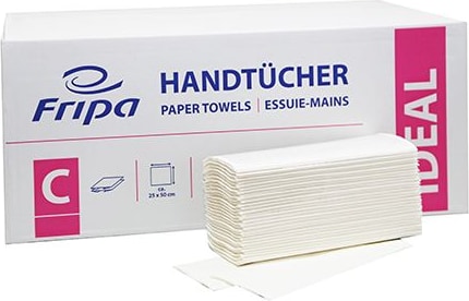 2400 Blatt Handtuchpapier C-Falz 50 cm x 25 cm hochweiss 1-lagig