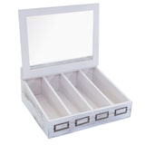 thumbnail of Cubertero HWC-C25, Caja de madera con tapa Cubertero, Paulownia 17x37x33cm ~ blanco, shabby