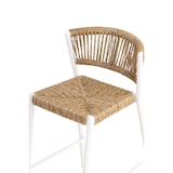 thumbnail of METRO PROFESSIONAL Cadeira de bar empilhável Lario, alumínio/poliuretano, design de corda, branco