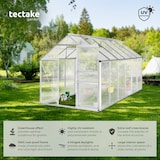 thumbnail of tectake Invernadero GH-D2 11,73 m³, resistente a los rayos UV, 185x375x195cm 375 x 185 x 195 cm Transparente