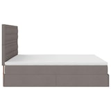 thumbnail of vidaXL Ottoman-Bett mit Matratze & LEDs Taupe 180x200 cm Stoff