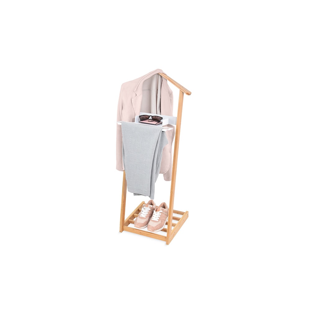 Comodino in bambù con ripiano per scarpe 43,5X34X102Cm