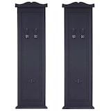 thumbnail of Set di 2 appendiabiti T33, appendiabiti a parete, pannello appendiabiti, ganci a muro in legno 109x28x4cm ~ laccato grigio scuro