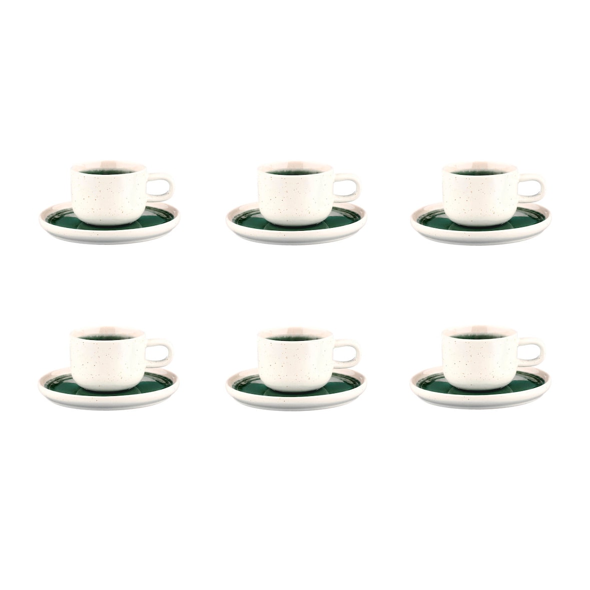 Tasse 20cl et soucoupe Ø15cm OXYGEN - 12 pièces - Vert de gris