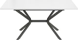 thumbnail of Ausziehbarer Esstisch Weiß+Schwarz 160x80x75  rechteckig mit Teleskopfunktion MDF Platte Metallbeine modern für 4 bis 6 Personen