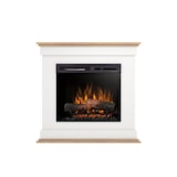 thumbnail of LENOX – Freistehender elektrischer LED-Kamin – 23 Zoll – Mattweiß / Helle Eiche – 93 x 90 x 29