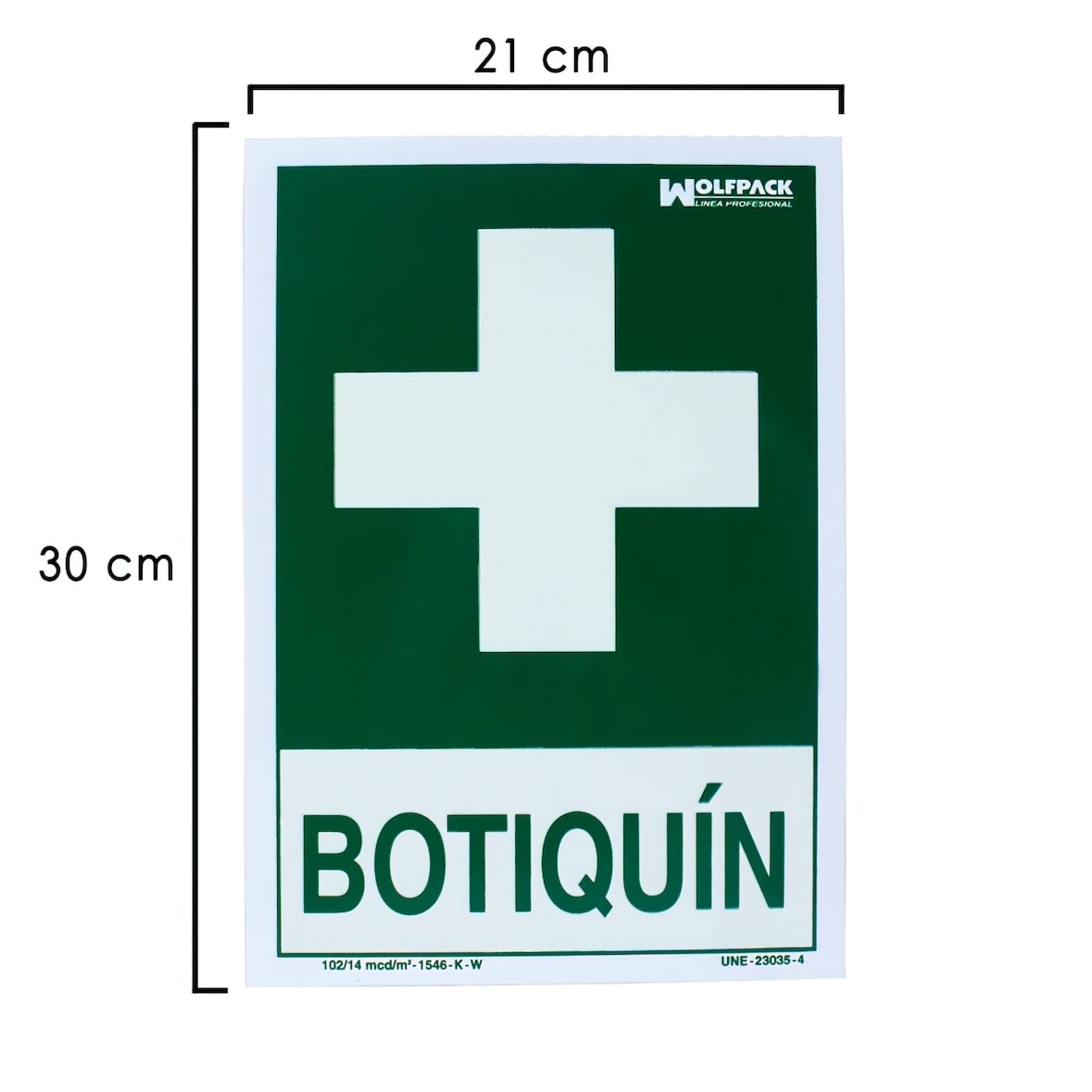 Cartel Botiquin 30x21 cm.