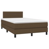 thumbnail of vidaXL Boxspringbett mit Matratze & LED Dunkelbraun 120x190 cm Stoff