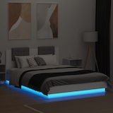 thumbnail of vidaXL Bettgestell mit Kopfteil und LED-Beleuchtung Weiß 150x200 cm