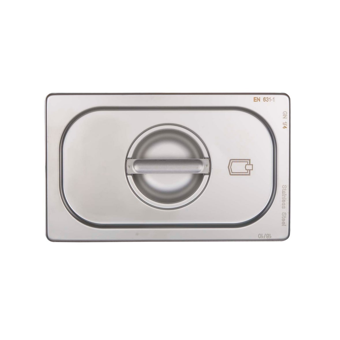 METRO Professional GN-container deksel 1/4, roestvrij staal 18/10, met handvat