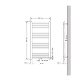 thumbnail of ECD Germany Badheizkörper 500x800 mm Weiß | Mittelanschluss, gerade, Heizkörper Handtuchwärmer Handtuchtrockner