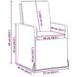 thumbnail of vidaXL Esszimmerstühle 2 pcs Blau 57 x 67 x 98 cm Stoff