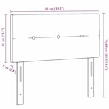 thumbnail of vidaXL LED Kopfteil mit LED-Lichtleisten Schwarz 80 cm Polyester