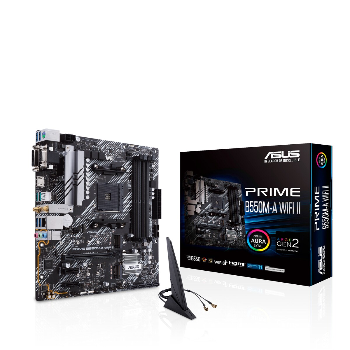 ASUS PRIME B550M-A WIFI II Gaming Mainboard Sockel Ryzen AM4