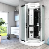 thumbnail of Dampfdusche Duschkabine Sauna Dusche D58-03M2-EC 80x80 cm mit 2K Scheiben Versiegelung