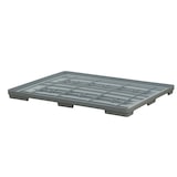 thumbnail of Palettenbox mit Deckel LxBxH: 1200 x 1000 x 790 mm geschlossen mit 3 Kufen in rot