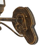 thumbnail of Licht-Erlebnisse Außenwandlampe SALZBURG M Glas Tiffany Rot Schwarz Antik IP44 nostalgische Wandleuchte Hof Garten, 3355H red-black + G(A2) figured