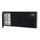 thumbnail of EASYLINE Barkühltisch schwarz / 2 Türen & 2 Schubladen - 425 l, 2005 x 520 mm