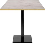 thumbnail of RestooTab - Tisch Milan 70x70cm Dekor Marmor yule  Kanten messingfarben