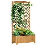 thumbnail of Outsunny arriate de jardín con enrejado jardinera con celosía macetero con soporte para trepadora cultivos plantas flores para patio 90x45x180 cm